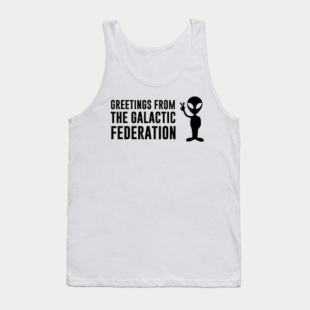 Greetings from the Galactic Federation Alien Tank Top by Tesla